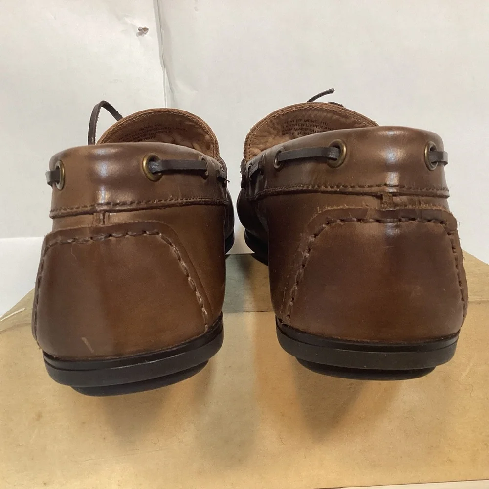 GBX Brown Casual Soft Leather Henley Boat Shoes Loafers Men’s size 11